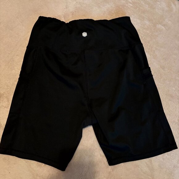 Ebb & Flow Black Athletic Biker Shorts w/ Side Pockets Size L - Picture 5 of 5